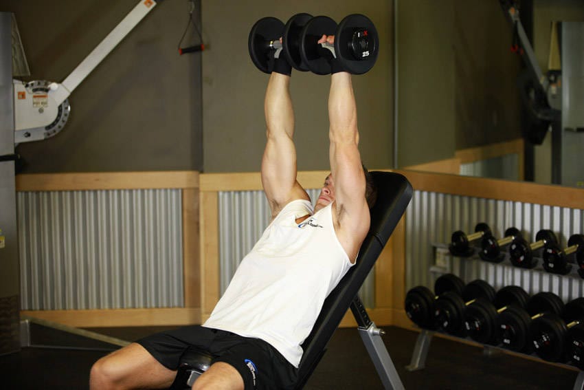 Dumbbell Incline Shoulder Raise - Step 1
