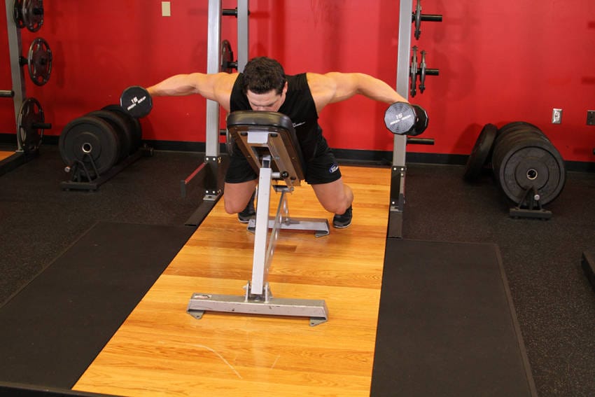 Dumbbell Lying Rear Lateral Raise - Step 1