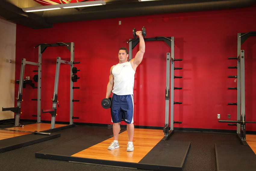 Dumbbell One-Arm Shoulder Press - Step 1
