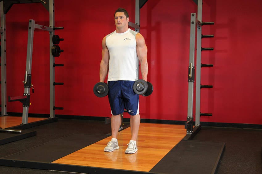 Dumbbell Rear Lunge - Step 0
