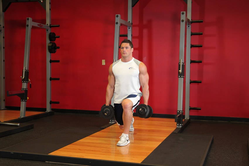 Dumbbell Rear Lunge - Step 1