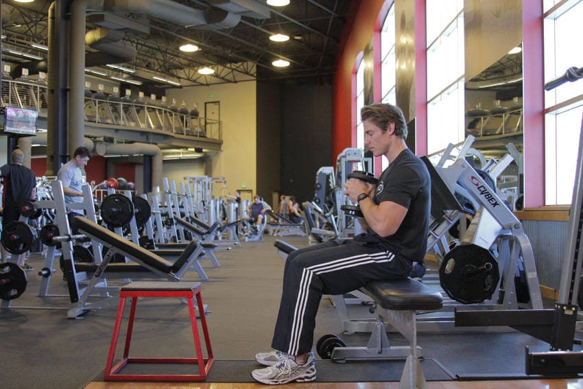 Dumbbell Seated Box Jump - Step 0