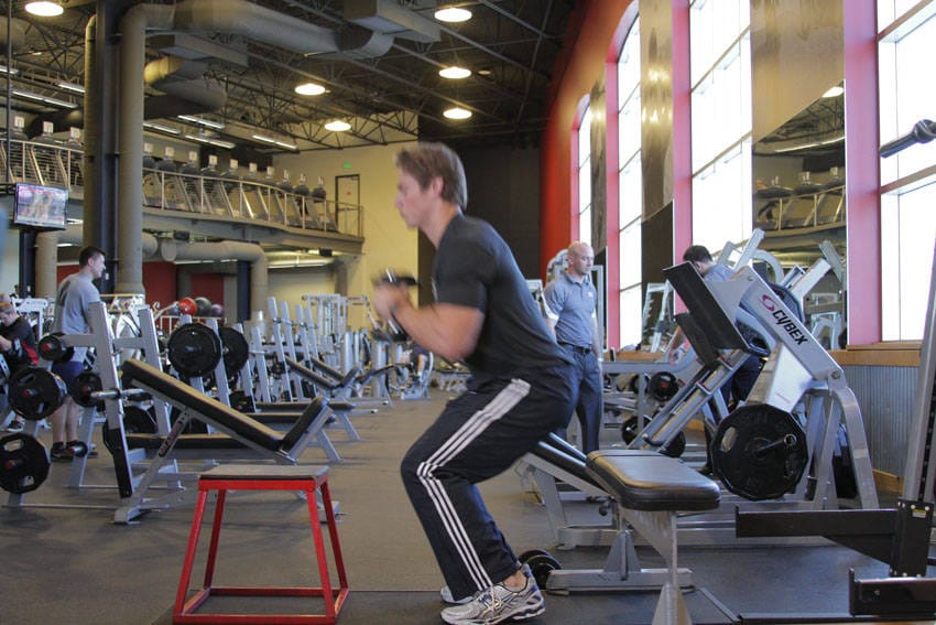 Dumbbell Seated Box Jump - Step 1