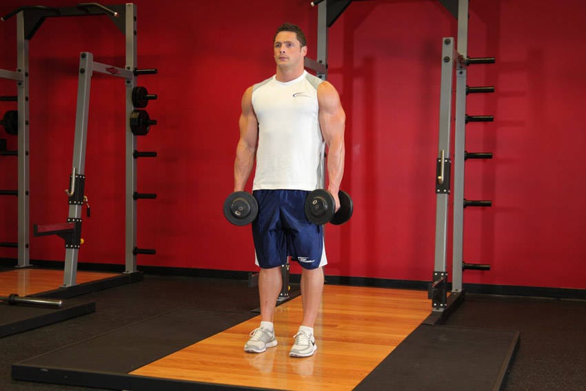 Dumbbell Shrug - Step 0