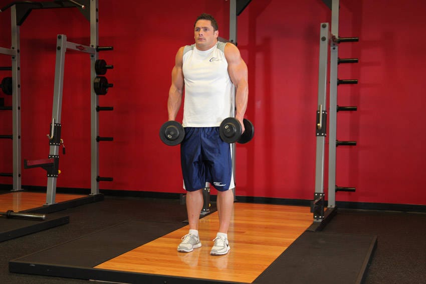 Dumbbell Shrug - Step 1