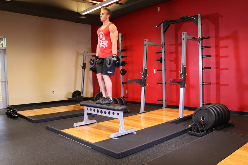 Dumbbell Step Ups - Step 0