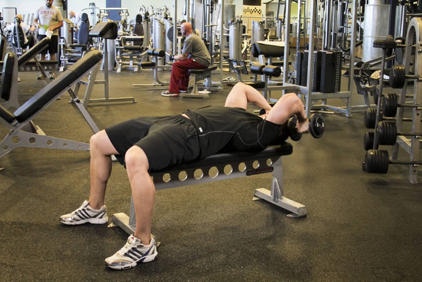 Dumbbell Tricep Extension -Pronated Grip - Step 0