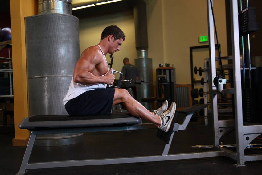 Elevated Cable Rows - Step 1
