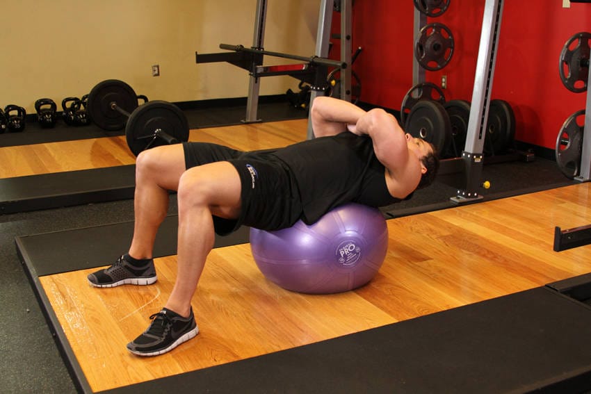 Exercise Ball Crunch - Step 0