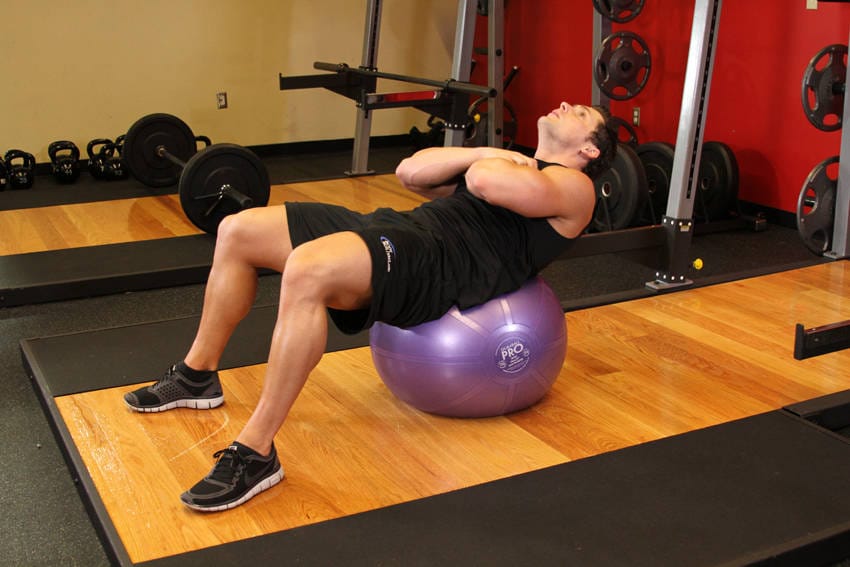 Exercise Ball Crunch - Step 1