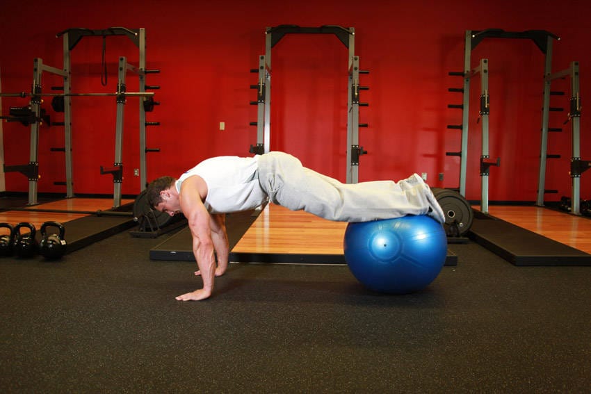 Exercise Ball Pull-In - Step 0