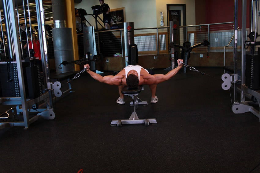Flat Bench Cable Flyes - Step 0