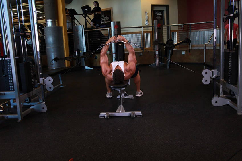 Flat Bench Cable Flyes - Step 1