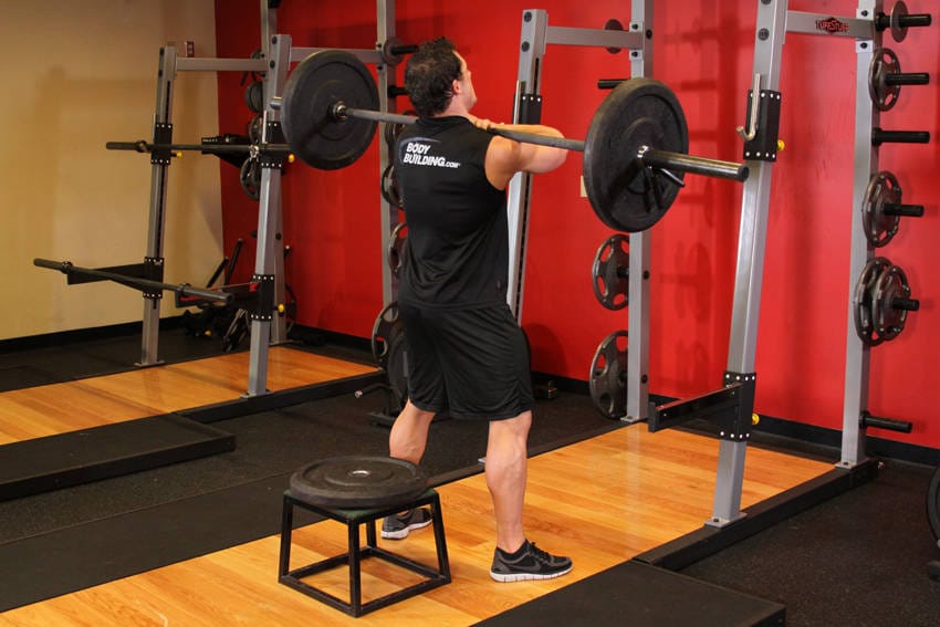 Front Barbell Squat To A Bench - Step 0