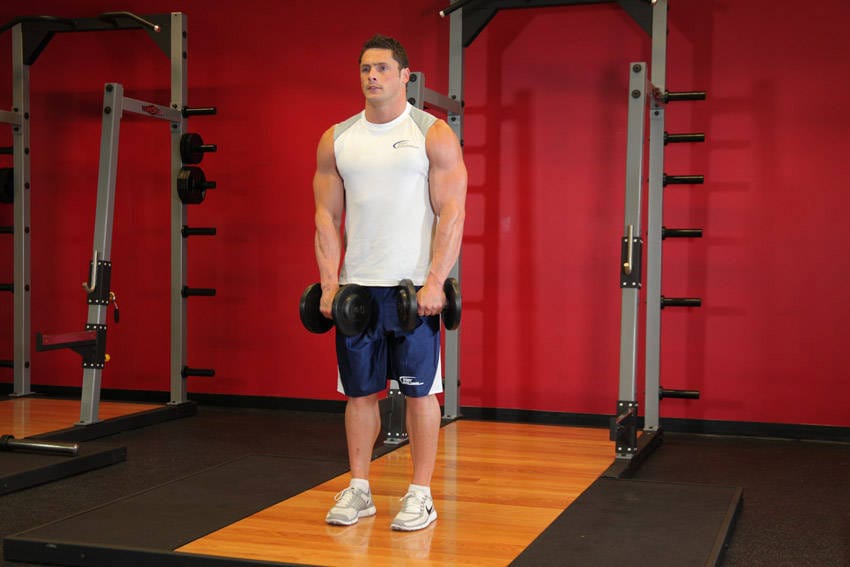 Front Two-Dumbbell Raise - Step 0
