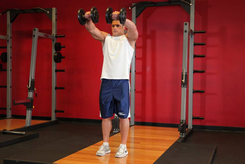Front Two-Dumbbell Raise - Step 1