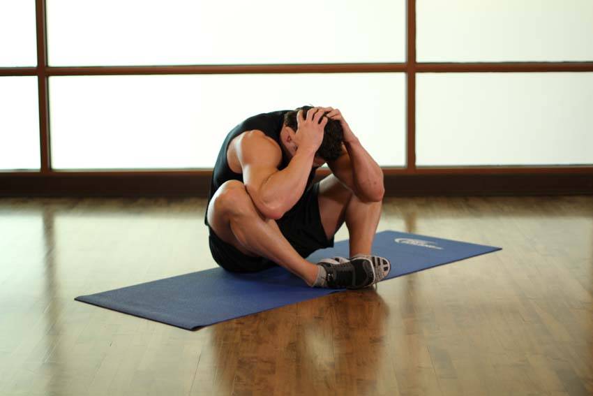 Groin and Back Stretch - Step 1