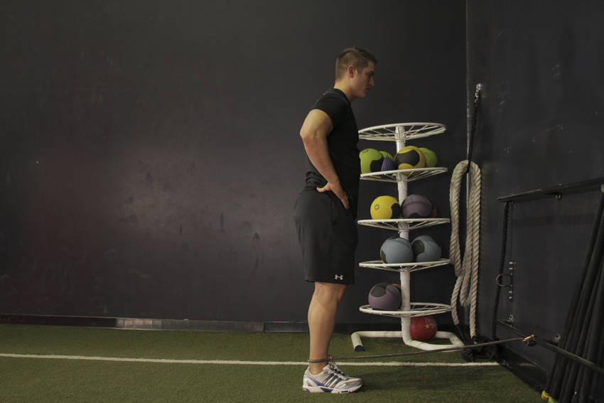 Hip Extension with Bands - Step 0