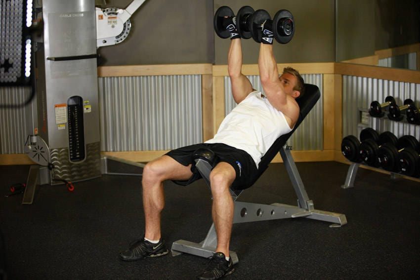 Incline Dumbbell Flyes - With A Twist - Step 1
