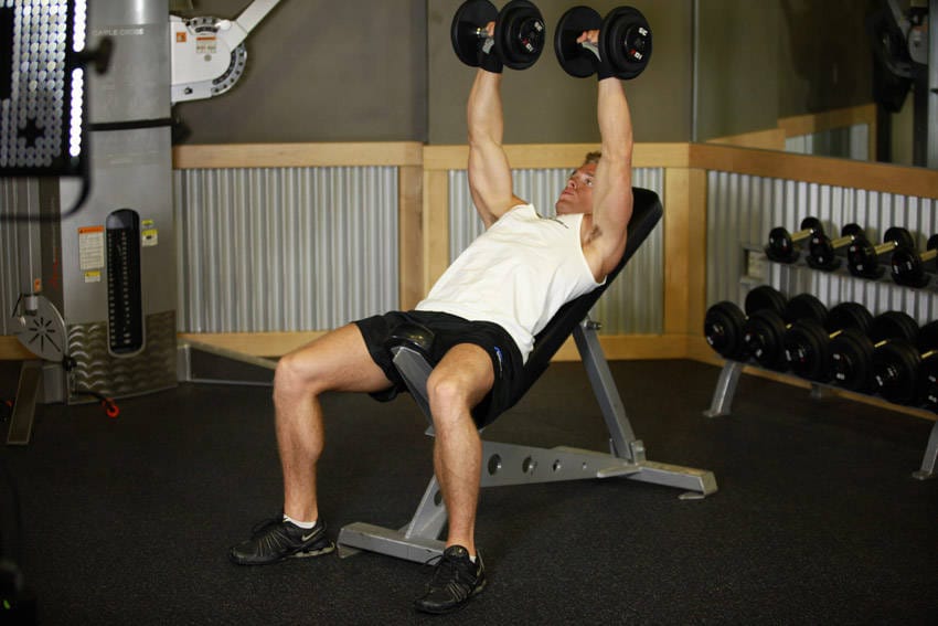 Incline Dumbbell Press - Step 1