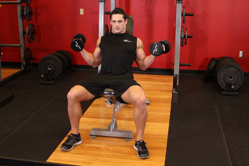 Incline Inner Biceps Curl - Step 1