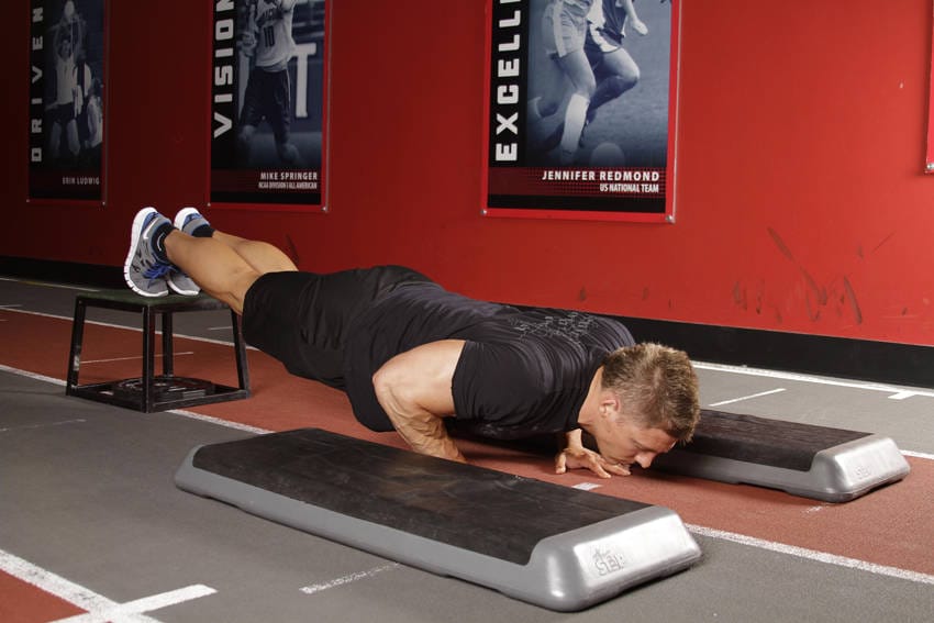 Incline Push-Up Depth Jump - Step 0
