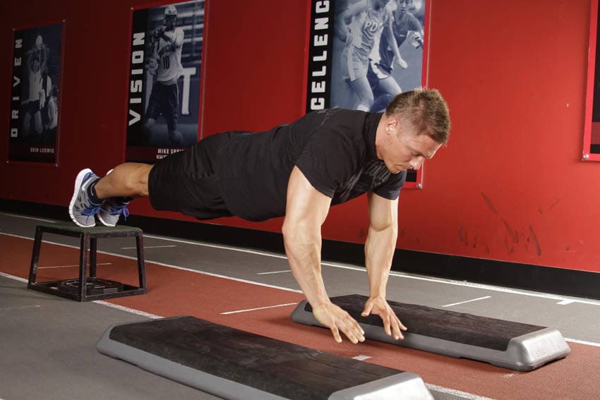 Incline Push-Up Depth Jump - Step 1