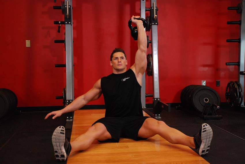 Kettlebell Seated Press - Step 1