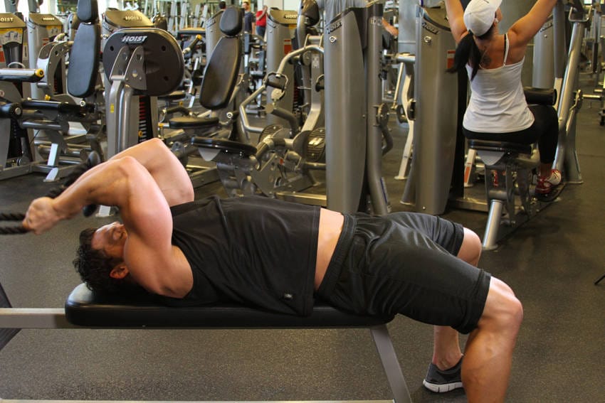 Low Cable Triceps Extension - Step 0