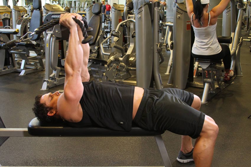 Low Cable Triceps Extension - Step 1