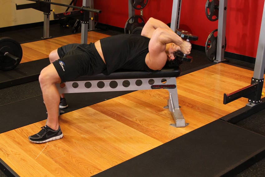Lying Dumbbell Tricep Extension - Step 0