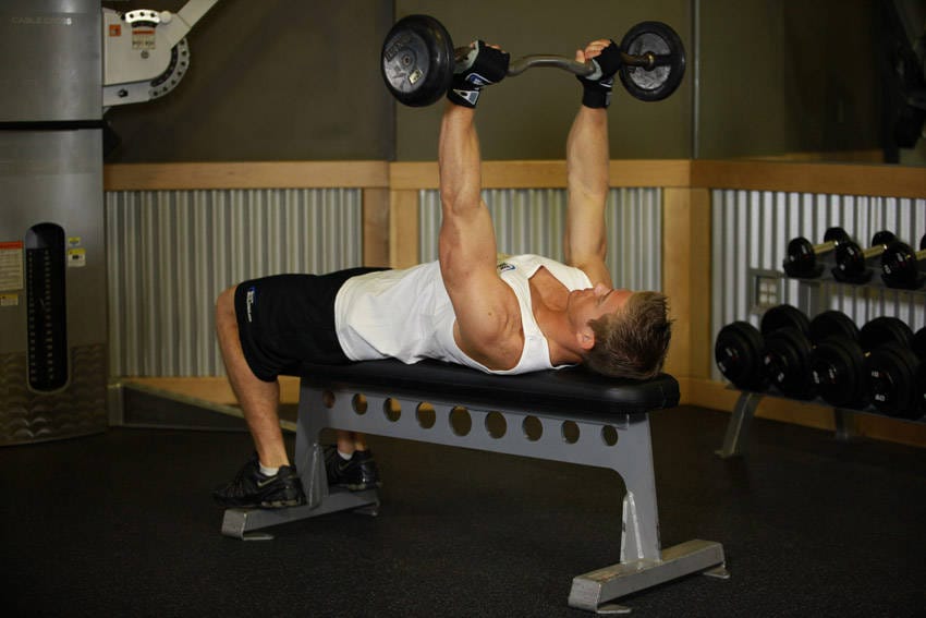 Lying Triceps Press - Step 0