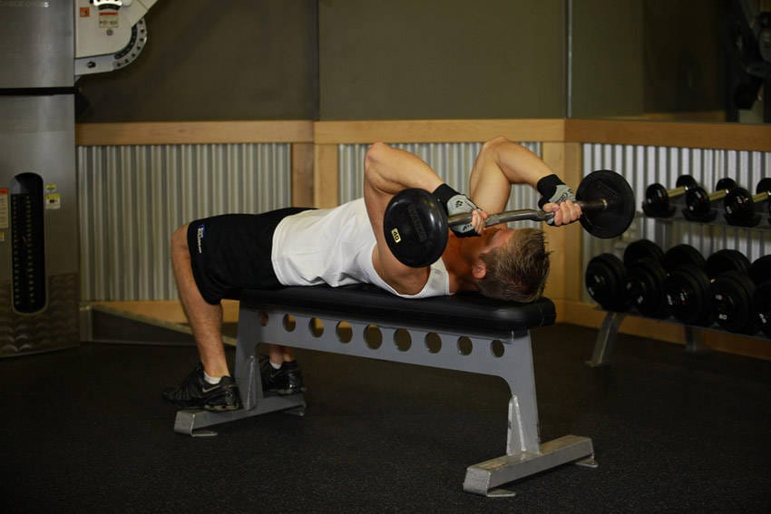 Lying Triceps Press - Step 1