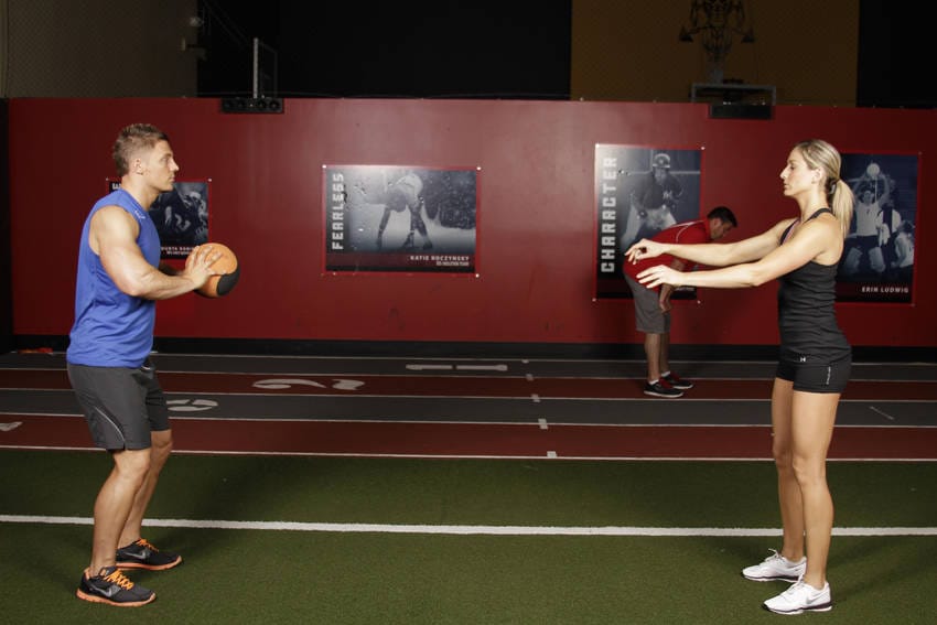 Medicine Ball Chest Pass - Step 0