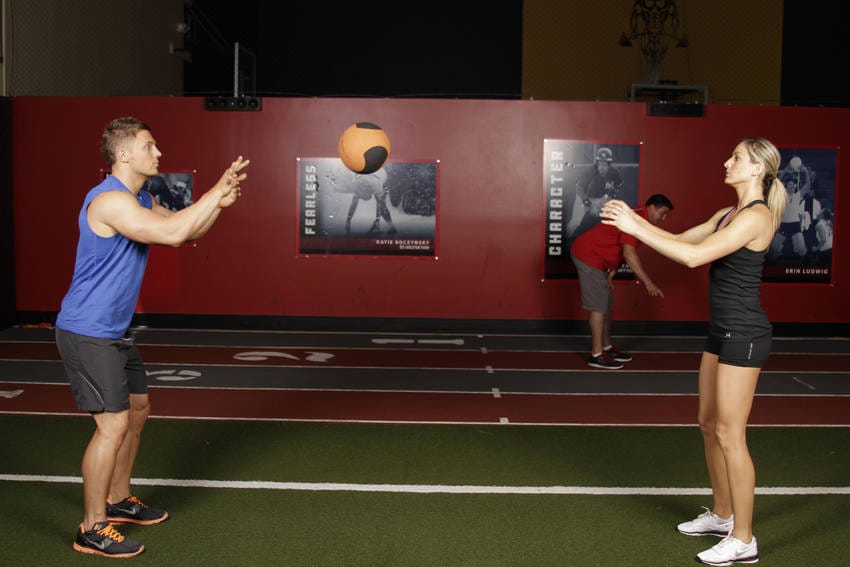 Medicine Ball Chest Pass - Step 1