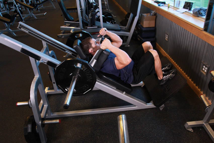 Narrow Stance Hack Squats - Step 0