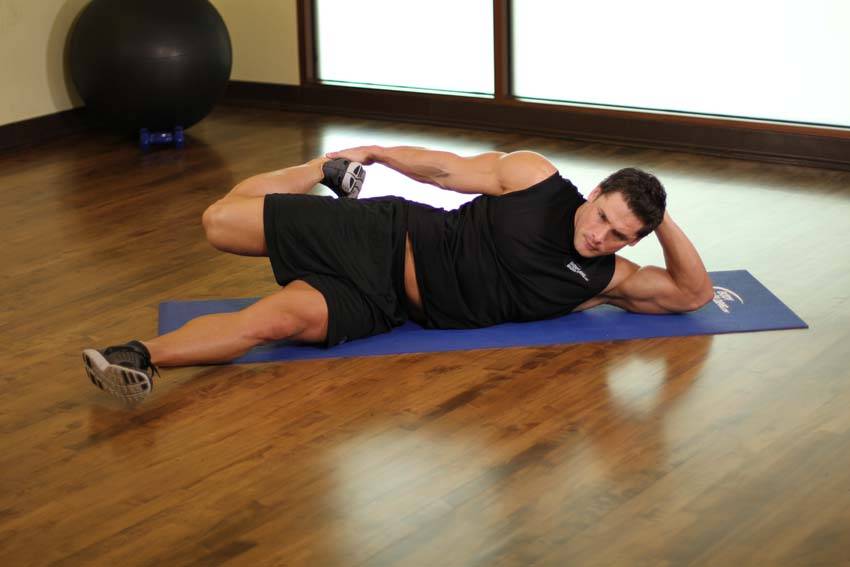 On Your Side Quad Stretch - Step 1