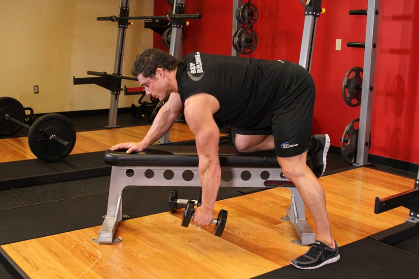 One-Arm Dumbbell Row - Step 0