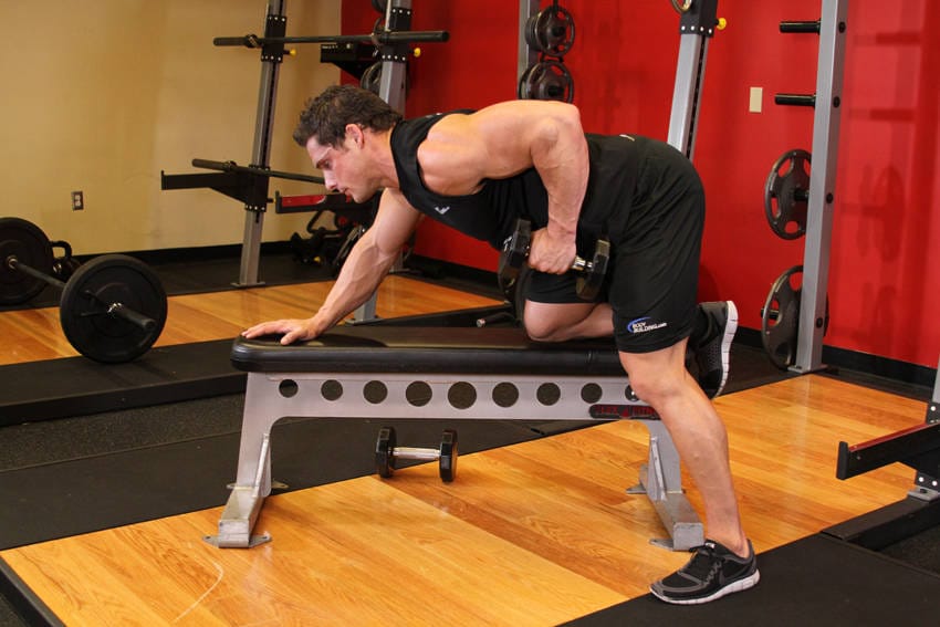 One-Arm Dumbbell Row - Step 1