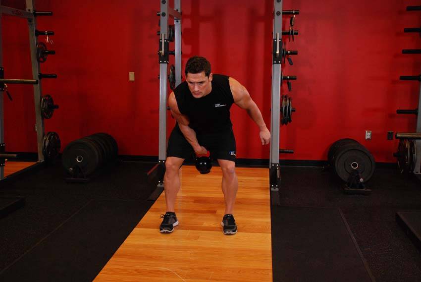 One-Arm Kettlebell Clean - Step 1