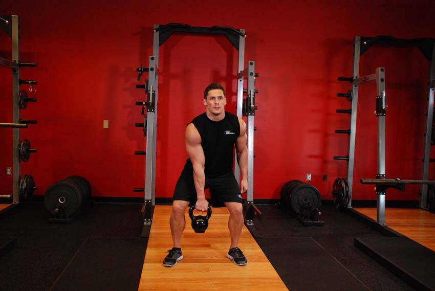 One-Arm Kettlebell Clean and Jerk - Step 0