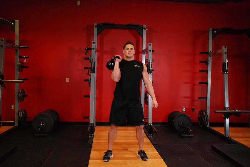 One-Arm Kettlebell Clean and Jerk - Step 1