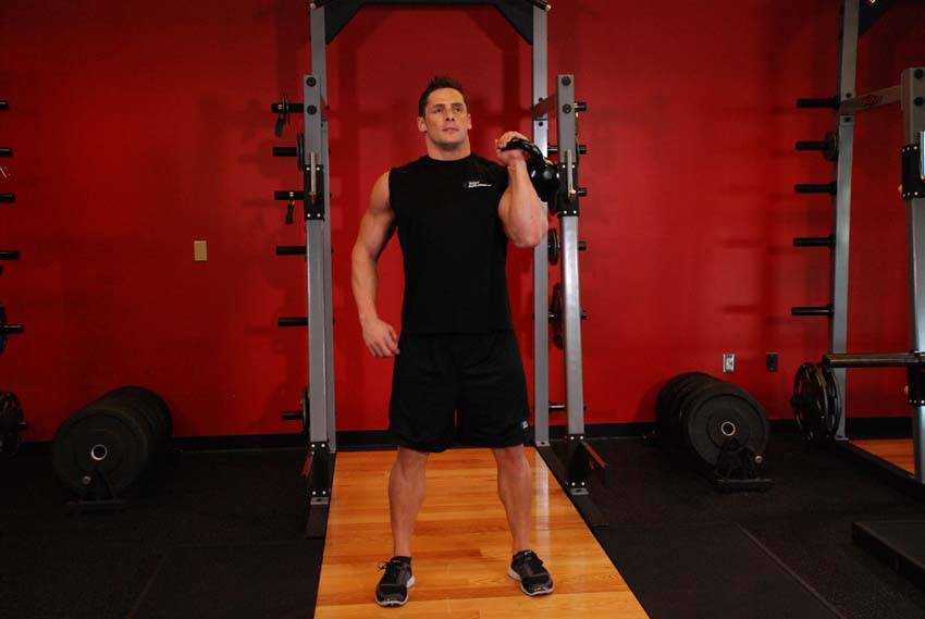 One-Arm Kettlebell Military Press To The Side - Step 0