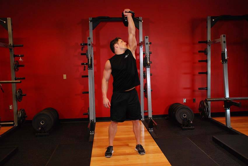 One-Arm Kettlebell Military Press To The Side - Step 1