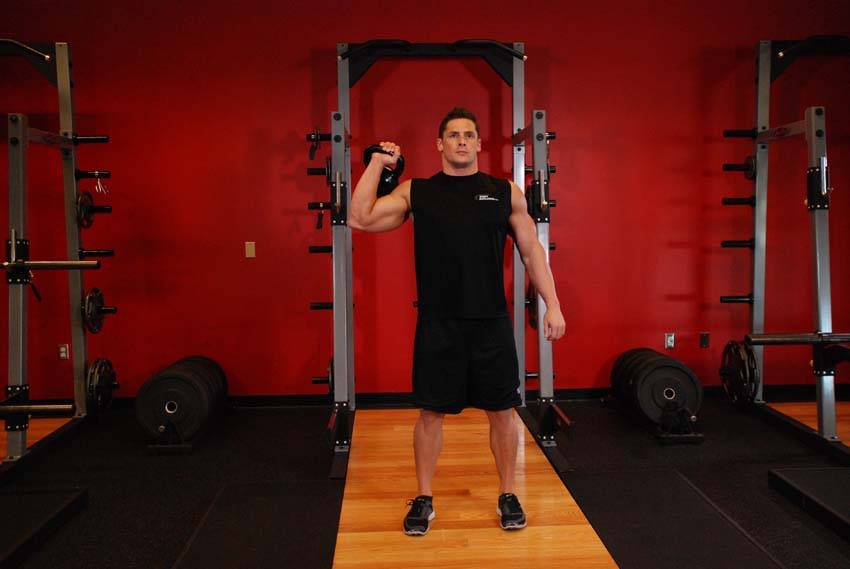 One-Arm Kettlebell Para Press - Step 0
