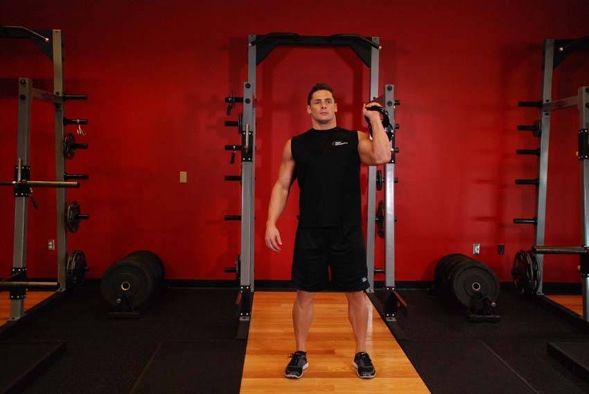 One-Arm Kettlebell Push Press - Step 0