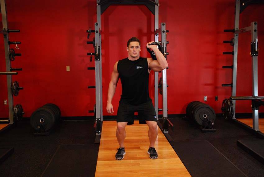 One-Arm Kettlebell Push Press - Step 1