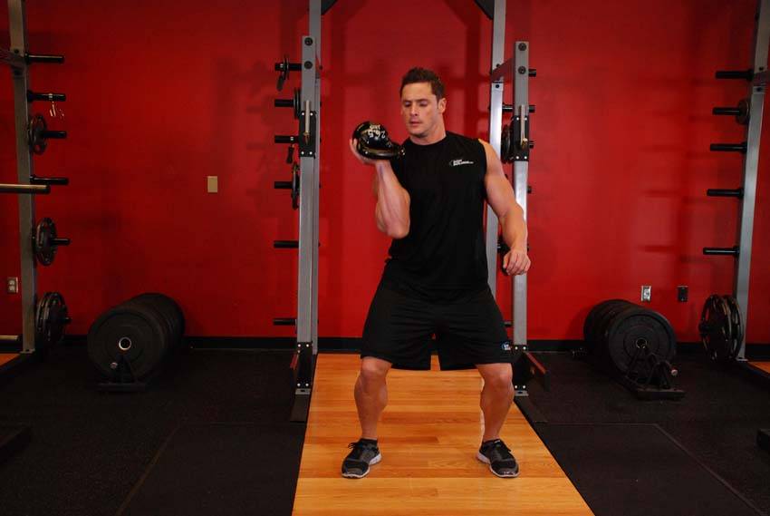 One-Arm Open Palm Kettlebell Clean - Step 1