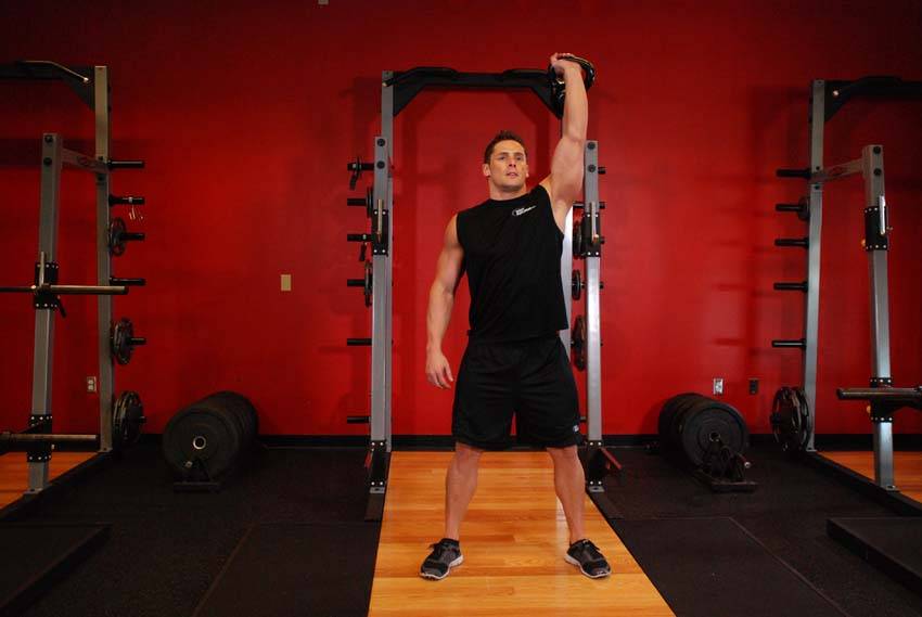 One-Arm Overhead Kettlebell Squats - Step 0
