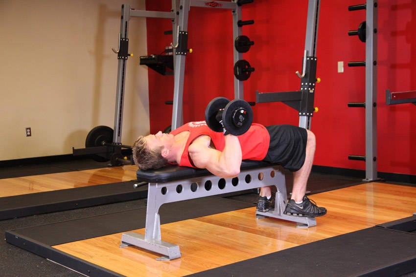 One Arm Dumbbell Bench Press - Step 0